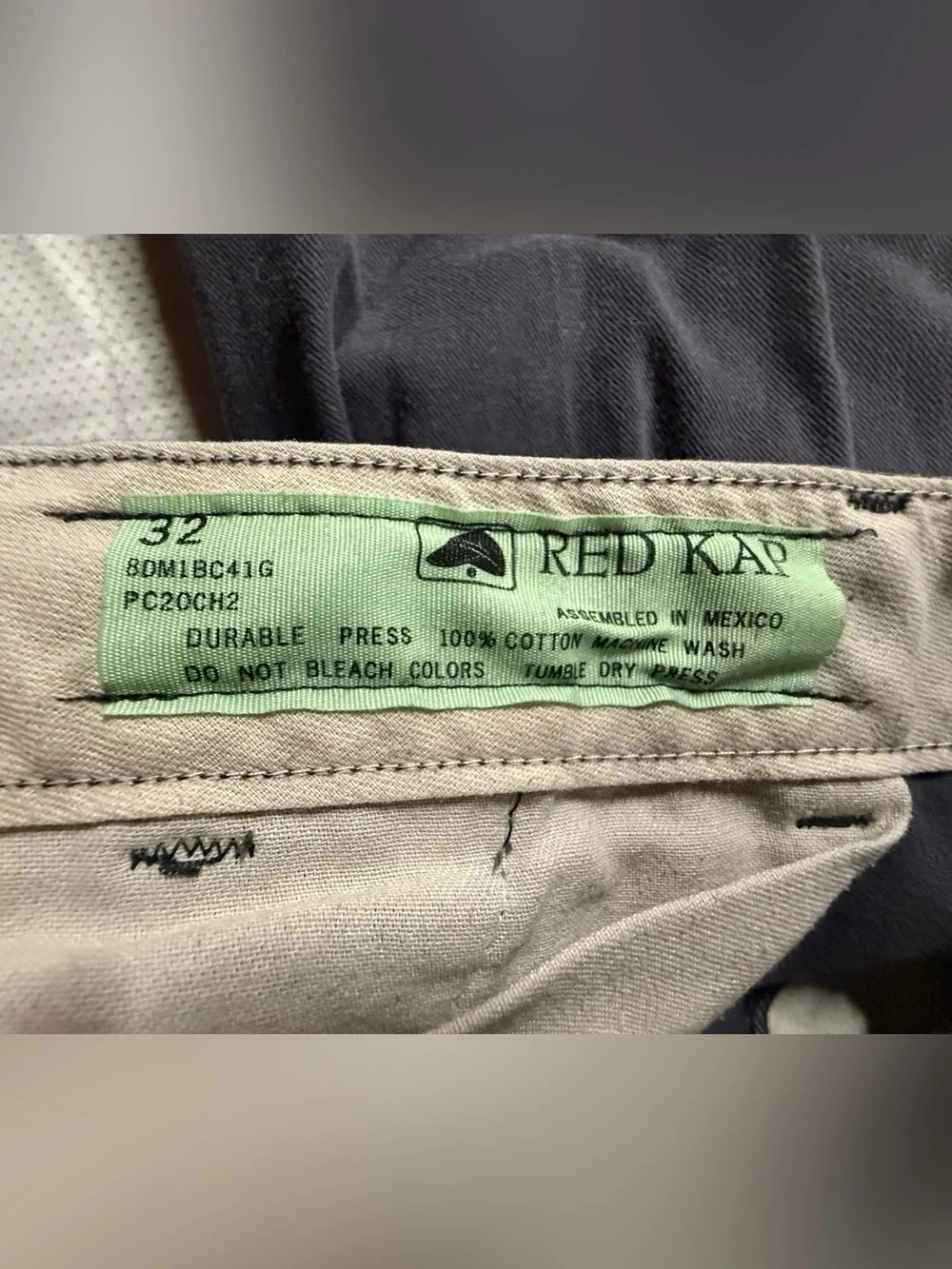 Vintage Red Kap Grey Work Pants Thrashed 30x31 Baggy ⛓️‍💥 Distressed Workwear - Picture 4 of 9